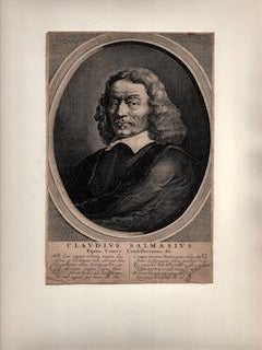 Item #70-1619 Claudius Salmasius. (B&W engraving). 19th Century European Artist