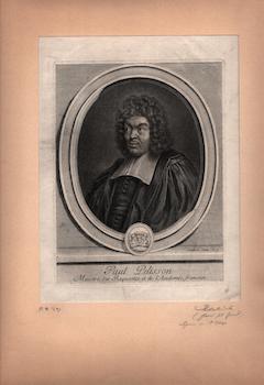 Item #70-1628 Paul Pelisson. (B&W engraving). Gerard Edelinck, Engraver