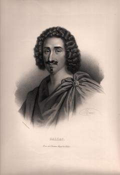 Item #70-1746 Balzac. (B&W engraving). François-Séraphin Delpech, Engraver