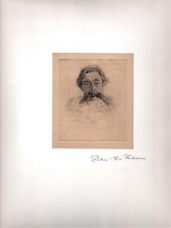 Item #70-1759 Émile Verhaeren. (B&W engraving). 19th Century European Artist