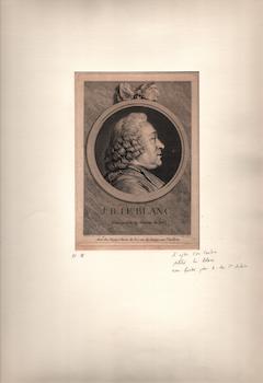 Item #70-1761 J. B. Le Blanc. (B&W engraving). C. N. Cochin, Aubin, Artist, Engraver