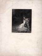 Item #70-1860 Atala (B&W engraving). Tony Johannot, Koenig, Artist, Engraver