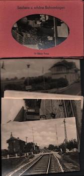 Item #70-1928 Photomappeansichten Saubere u. schöne Bahnanlagen. (View Album of clean and...