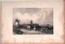 Item #70-2222 The Approach to St. Malo. (B&W engraving). Chereau, Engraver