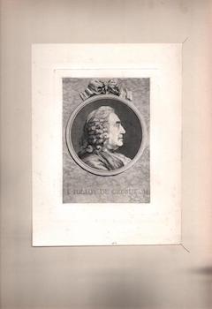 Item #70-2227 P. Joliot de Crébillon. (B&W engraving). Charles Nicolas Cochin fils, Claude Henri...
