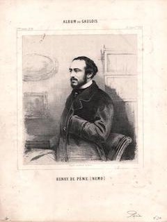 Item #70-2232 Henry De Pene (Nemo). (B&W engraving). A. Grevin, Hertauts R. Cadet, Artist, Engraver