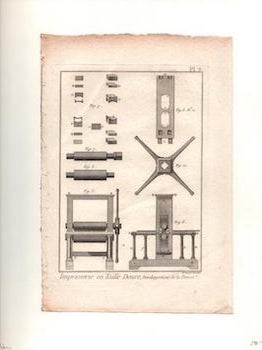 Item #70-2236 Imprimerie en Taille Douce, Devéloppement de la Presse. (B&W engraving)....
