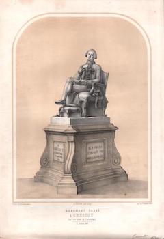 Item #70-2243 Monument Eleve a Gresset. (B&W engraving). De Lebel, G. Forceville, Artist, engraver
