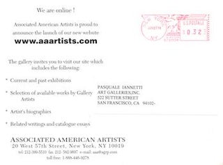 Item #70-2380 Associated American Artists is proud to announce the launch of our new website....
