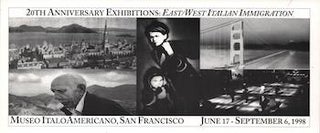 Item #70-2383 20th Century Exhibitions: East/West Italian Immigration. (Announcement for...
