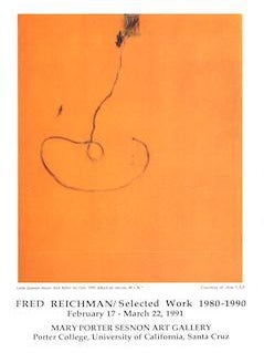 Item #70-2437 Fred Reichman : selected work 1980-1990. (Announcement for an exhibition, February...