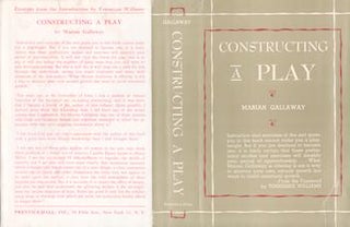 Item #70-2960 [Dust Jacket] : Constructing a Play. (Dust Jacket only. Book not included). Marian...