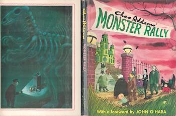 Addams, Chas; John O'Hara (foreword) - [Dust Jacket] Monster Rally. (Dust Jacket Only. Book Not Included)
