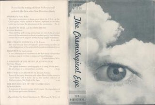 Item #70-3009 [Dust Jacket] The Cosmological Eye. (Dust Jacket only. Book not included). Henry...
