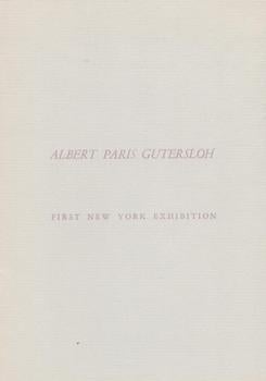 Item #70-3339 Albert Paris Gutersloh Watercolors. (Catalogue of an exhibition held at Landau-Alan...