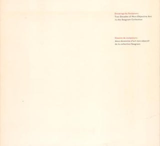 Item #70-3344 Drawings By Sculptors: Two Decades of Non-Objective Art in the Seagram Collection....
