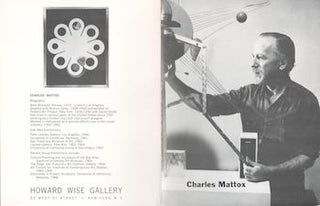 Item #70-3383 Charles Mattox: Kinetic Sculpture. (Pamphlet for an exhibition held at Howard Wise...