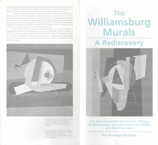 Item #70-3423 The Williamsburg Murals : A Rediscovery. Adolph Gottlieb, Brooklyn Museum