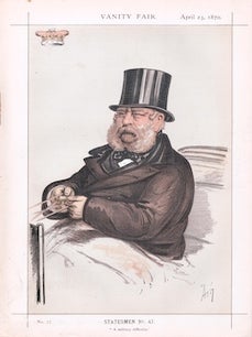 A military difficulty (Portrait of Prince George, Duke of Cambridge) (Original Lithograph. Alfred Thompson, ATn.