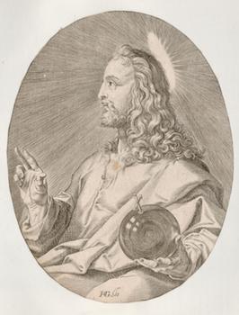 Item #71-0100 Christ, from Christ. the Twelve Apostles and Paul. After, Henrik Goltzius, Dutch