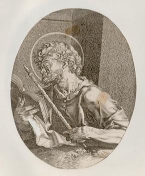 Item #71-0104 St. Thomas, from Christ. the Twelve Apostles and Paul. After, Henrik Goltzius, Dutch