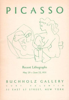 Item #71-0331 Picasso: Recent Lithographs. Buchholz Gallery