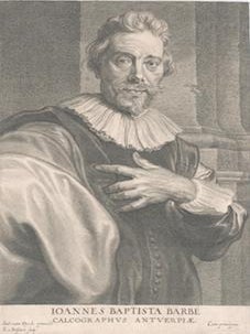 Item #71-0777 Portrait of Johann Baptist Barbe (1578-1649, Antwerp engraver, publisher, and art...