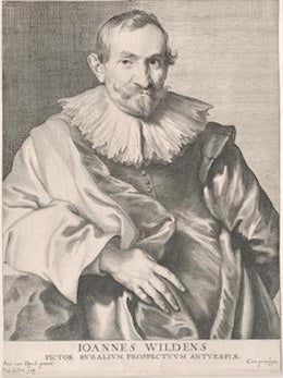 Item #71-0785 Portrait of Joannes Wildens (1586-1653, Flemish painter and draftsman), from Gillis...