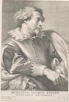Item #71-0787 Portrait of Hubert van den Eynden (1593-1662, Flemish sculptor), from Gillis...