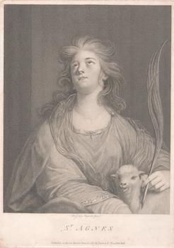Item #71-0803 Mrs. Quarrington as St. Agnes. Sir Joshua Reynolds, Thomas A. E. Chambers,...