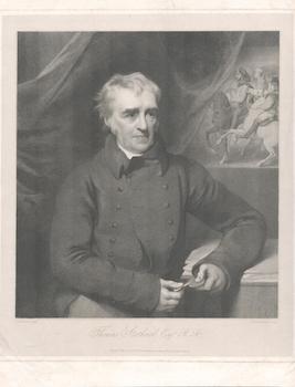 Item #71-0804 Portrait of Thomas Stothard Esq. R.A. (Painter, 1755-1834). George Henry Harlow, William Henry Worthington engraver, after, 1790-ca. 1839.