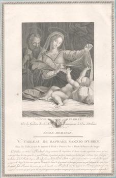 Raphael Sanzio d'Urbin (After); Antoine Louis Romanet (Engraver) - Sainte Famille - de la Galerie de S.A. S. Monseigneur le Duc D'Orleans