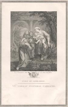 Carracci Annibale (After); Antoine Louis Romanet (Engraver) - La Vision de St. Francois- de la Galerie de S.A. S. Monseigneur le Duc D'Orleans