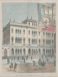 Item #71-0999 The New Portion of the Astor Library Building. 19th Century American Artist