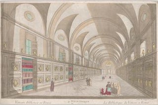 Item #71-1001 42 Vue d’Optique - La Biblioteque du Vatican a Rome. 18th Century European Engraver