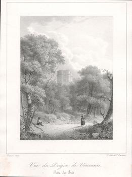 Item #71-1121 Vue du Donjon Vincennes (Prise des Bois). Jean-Baptiste Arnout, Charles-Louis...