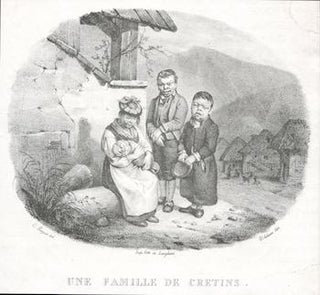 Item #71-1123 Une Famille de Cretins. Edouard Pingret, V. Adam, Langlum, Drawn, lithographers