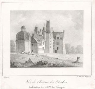 Item #71-1128 Vue du Chateau des Rochers (habitation de Mme. de Sevigne). Jean-Baptiste Arnout,...
