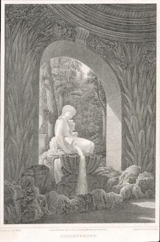 Item #71-1135 Female Nude Sculpture in the Garden, Schoenbrunn, Vienna. Capt. Batty, Samuel...