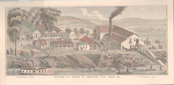 Item #71-1245 Hartford City Barrel Co. Hartford City, West VA. Anonymous Artist, 19th Century American.