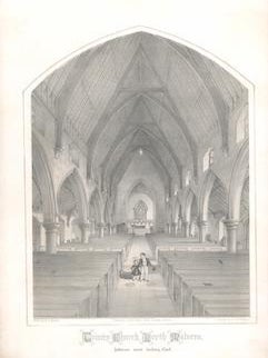 Item #71-1407 Trinity Church, North Malvern, Interior view looking East. Edward H. Buckler,...