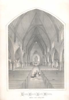 Item #71-1407 Trinity Church, North Malvern, Interior view looking East. Edward H. Buckler,...