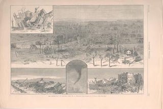 Item #71-1426 The Destruction of Grinnell, Iowa, by a Tornado. From July 8, 1882 issue of...