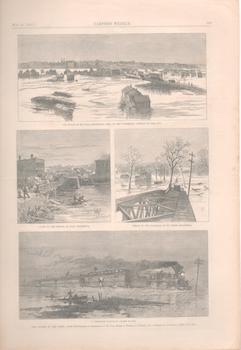 Harper's Weekly - The Floods in the West. From May 21, 1881 Issue of Harper's Weekly