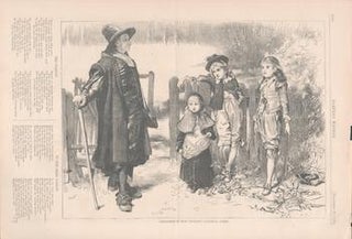 Item #71-1430 Christmas in New England-Colonial Times. From December 25, 1875 issue of Harper’s...