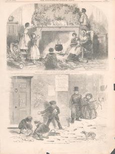 Item #71-1449 Christmas-Eve-Putting up the Holly and Mistletoe; The Boys in the Snow. From...