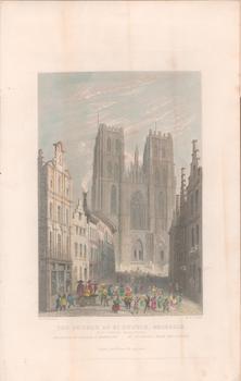 Item #71-1499 The Church of St. Gudule, Brussels. (The Carnival Masquerade). William Henry...