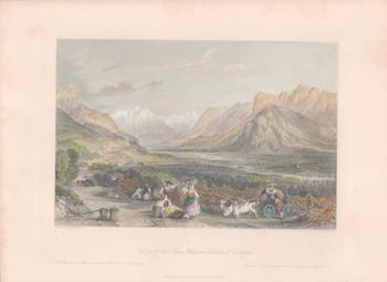 Allom, Thomas (1804-1872, Illustrator); A. Willmore (Engraver) - Valley of the Isere, between Voirons & Voireppe