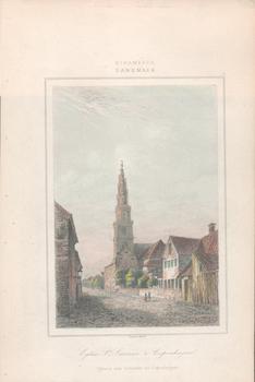 Item #71-1532 Danemark-Eglise St. Sauveur a Copenhague. 19th Century Engraver