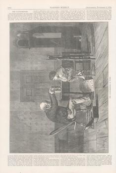 Item #71-2105 The Clock-Mender at Work. From Supplement, November 8, 1873 issue of Harper’s...